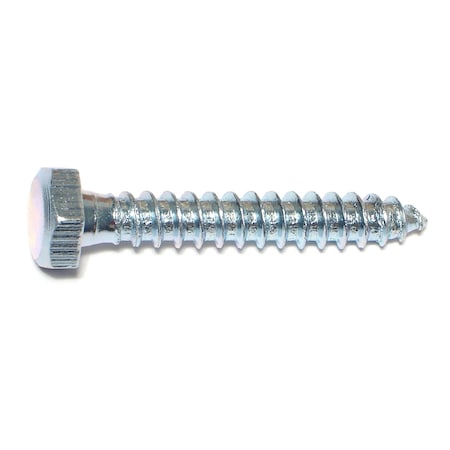 Midwest Fastener Lag Screw, 5/16 in, 2 in, Steel, Zinc Plated Hex Hex Drive, 100 PK 01302